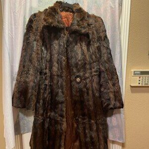 Vintage 1940’s Fur Brown and Black Fur Coat